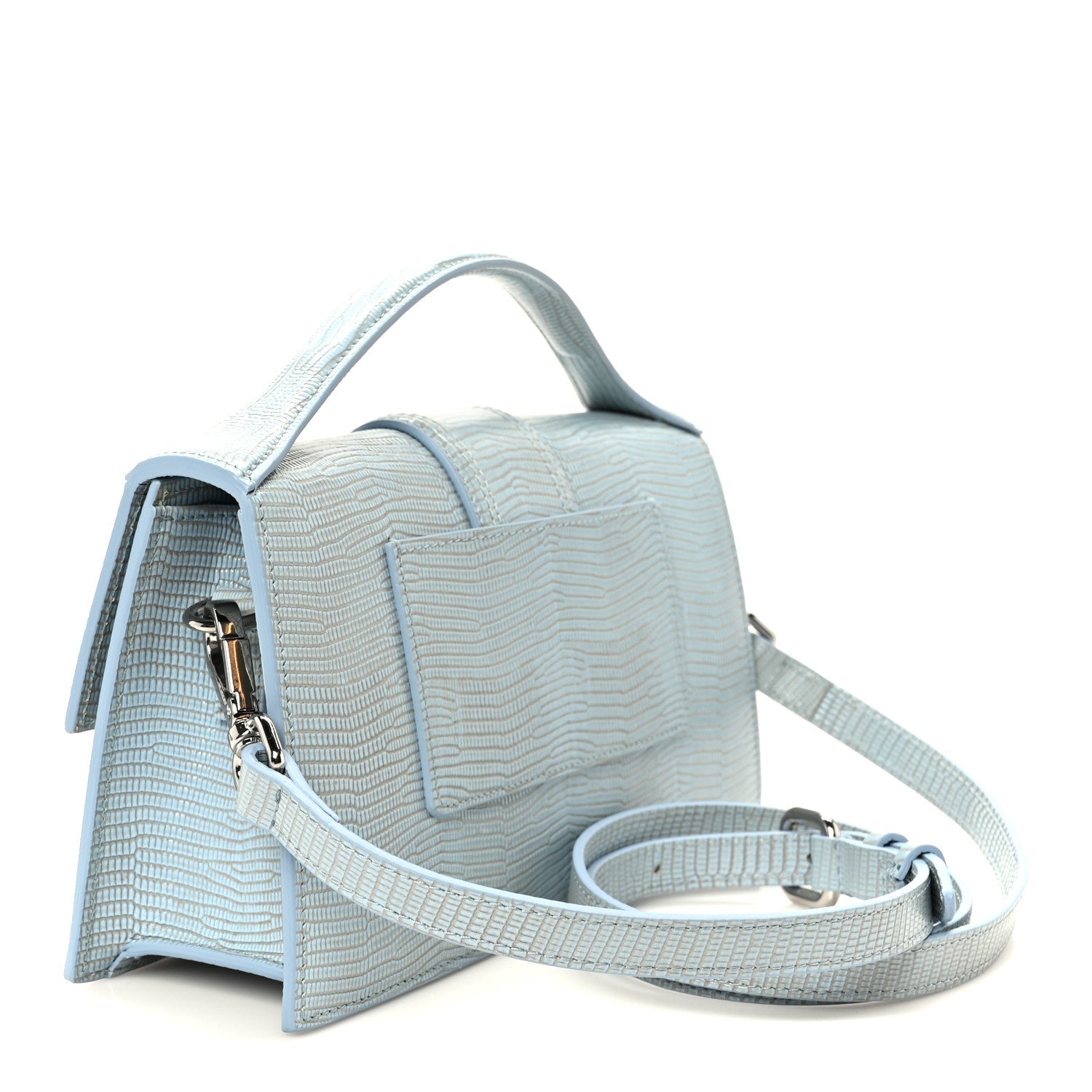 Calfskin Lizard Embossed Le Grand Bambino Light Blue