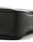 Pebbled Calfskin Small Soho Disco Bag Black