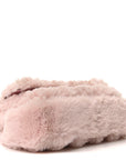 Faux Fur Quilted Virtus V Mini Chain Flap Shoulder Bag English Rose