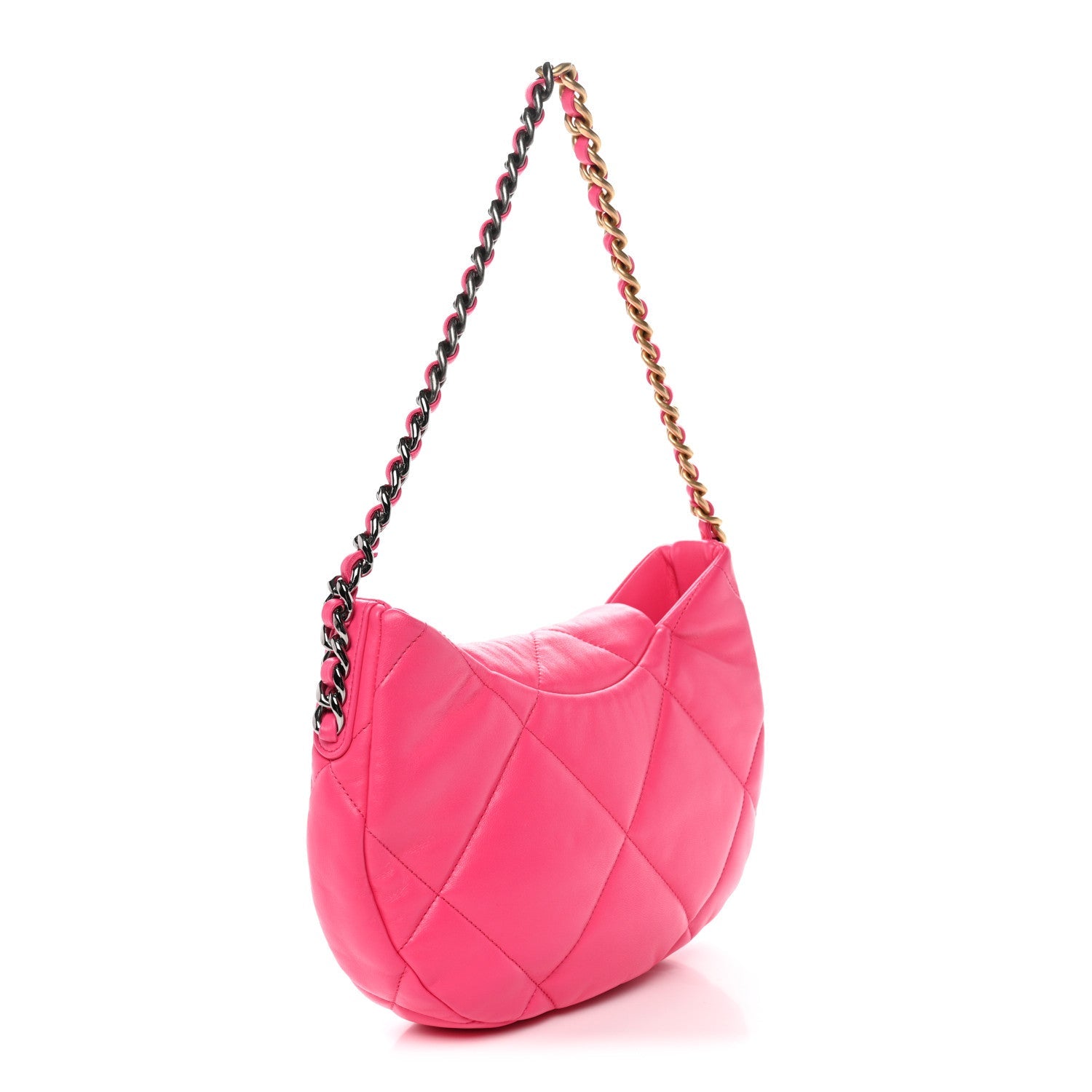 Lambskin Quilted CHNL 19 Hobo Pink