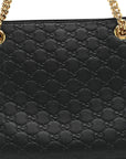 GCCIssima Signature Medium Shoulder Tote Bag Black