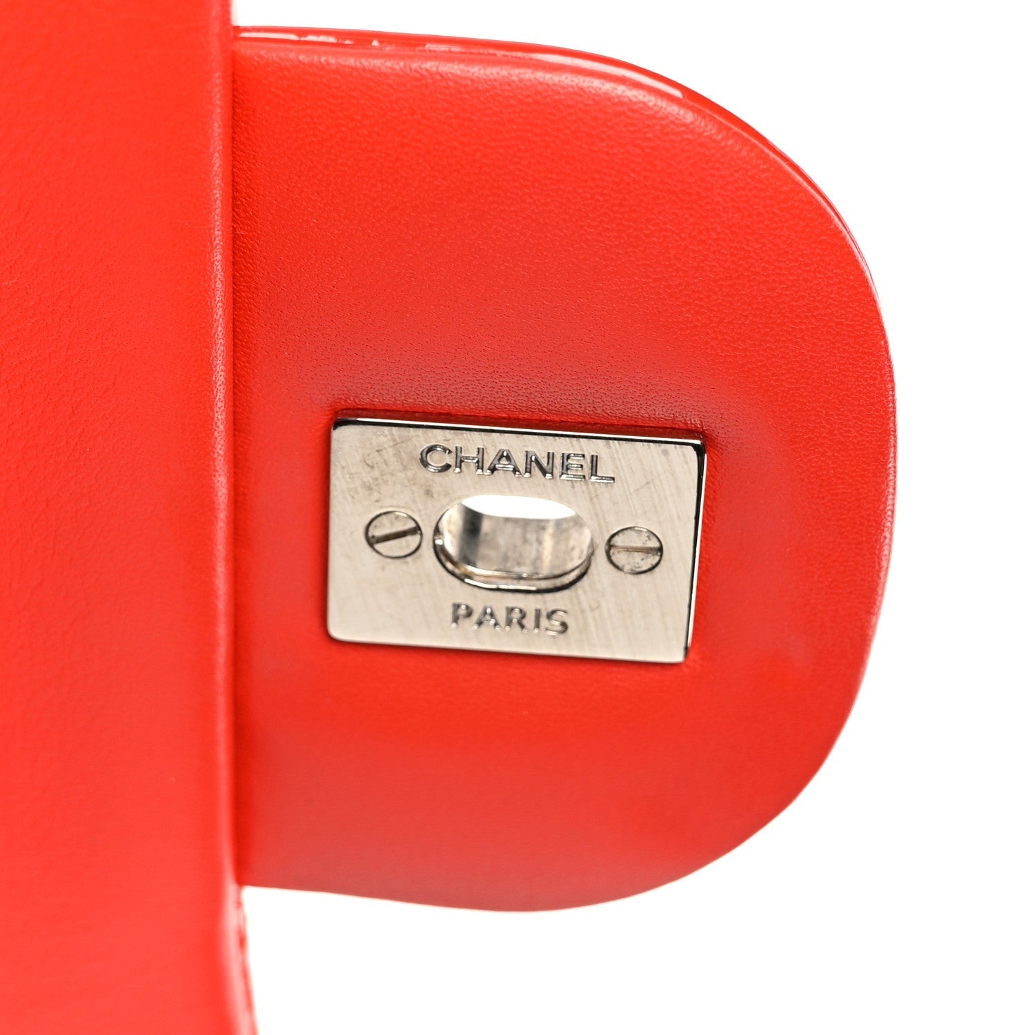 Patent Quilted Jumbo Double Flap Red