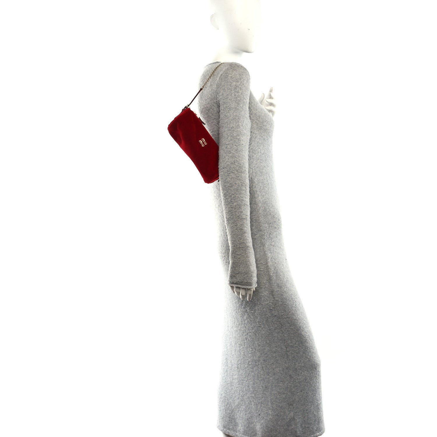 Velluto Mini Pouch Rosso