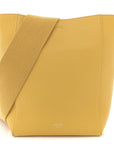 Soft Grained Calfskin Small Sangle Bucket Bag Ocre
