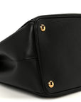 Saffiano Lux Large Galleria Double Zip Tote Black