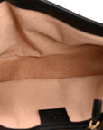 Calfskin Matelasse Small GG Marmont Shoulder Bag Black