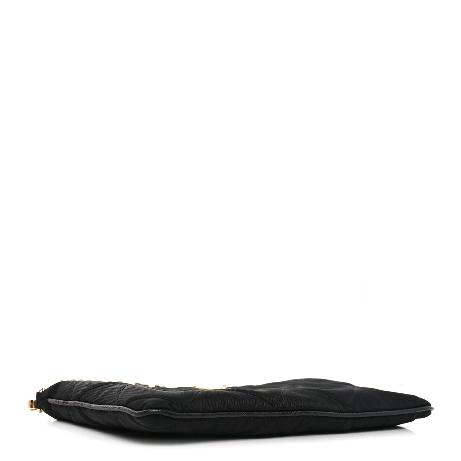 Re-Nylon Tessuto Impuntu Quilted Re-Edition 1995 Chaine Pouch Black