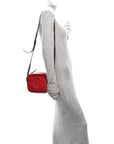 Dollar Calfskin Small Soho Disco Bag Hibiscus Red Mystic White Blue
