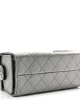 Metallic Caviar Quilted Mini CHNL 25 Handbag Anthracite