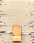 Lizard Small Classic Box Flap Bag Natural