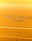 Calfskin Crocodile Embossed Kate Monogram Tassel Chain Wallet Saffron
