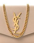 Grain De Poudre Monogram Uptown Chain Wallet Dark Beige