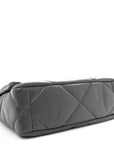 Lambskin Quilted Medium CHNL 19 Flap Dark Grey