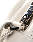 Soft Calfskin Diagramme Camera Bag White