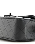 Pearly Lambskin Quilted Mini Rectangular Flap So Black