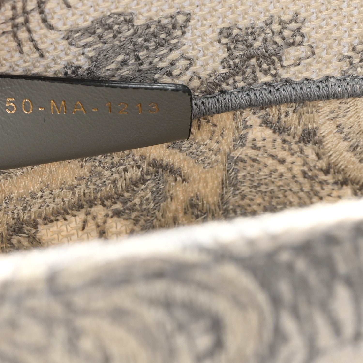 Canvas Embroidered Medium D1ORiviera Toile De Jouy Book Tote Gray