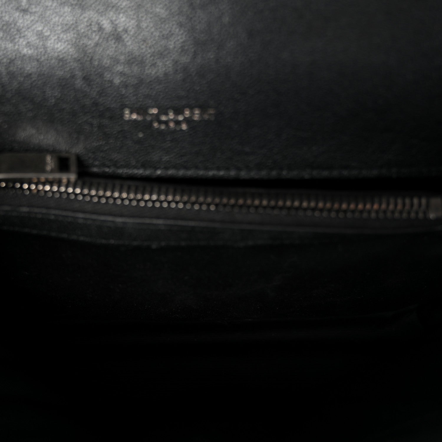 Sheepskin Matelasse Chevron Monogram Medium College Bag Black