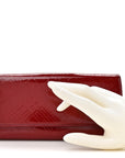 Patent Calfskin Wallet Red