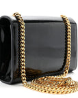 Patent Small Monogram Kate Satchel Black