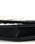 Supple Calfskin Cannage Caro Belt Pouch with Chain  Black