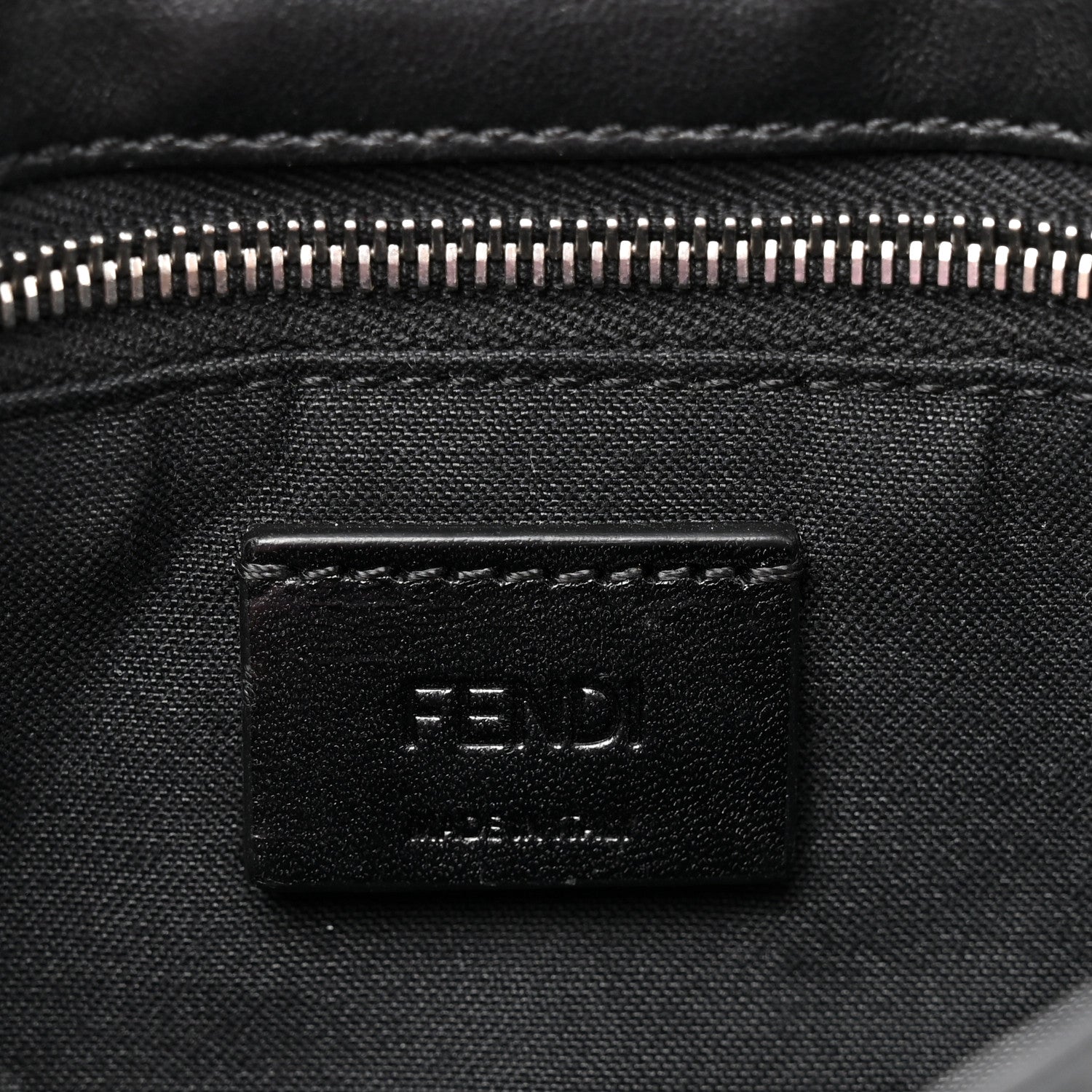 Recycled Nylon Vitello Grace Light Pequin Baguette Belt Pouch Black