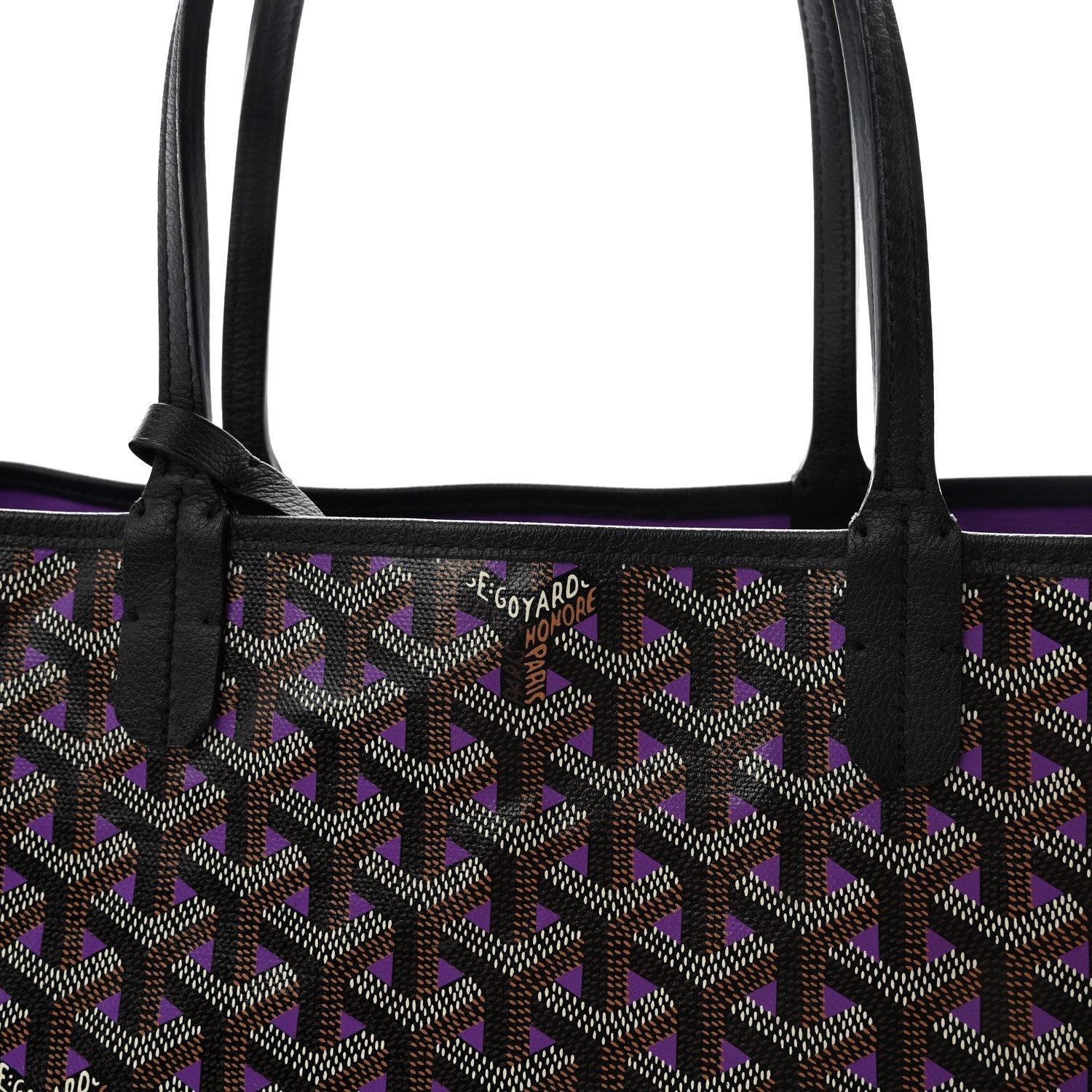 Goyardine Saint Louis Claire Voie PM Black Purple
