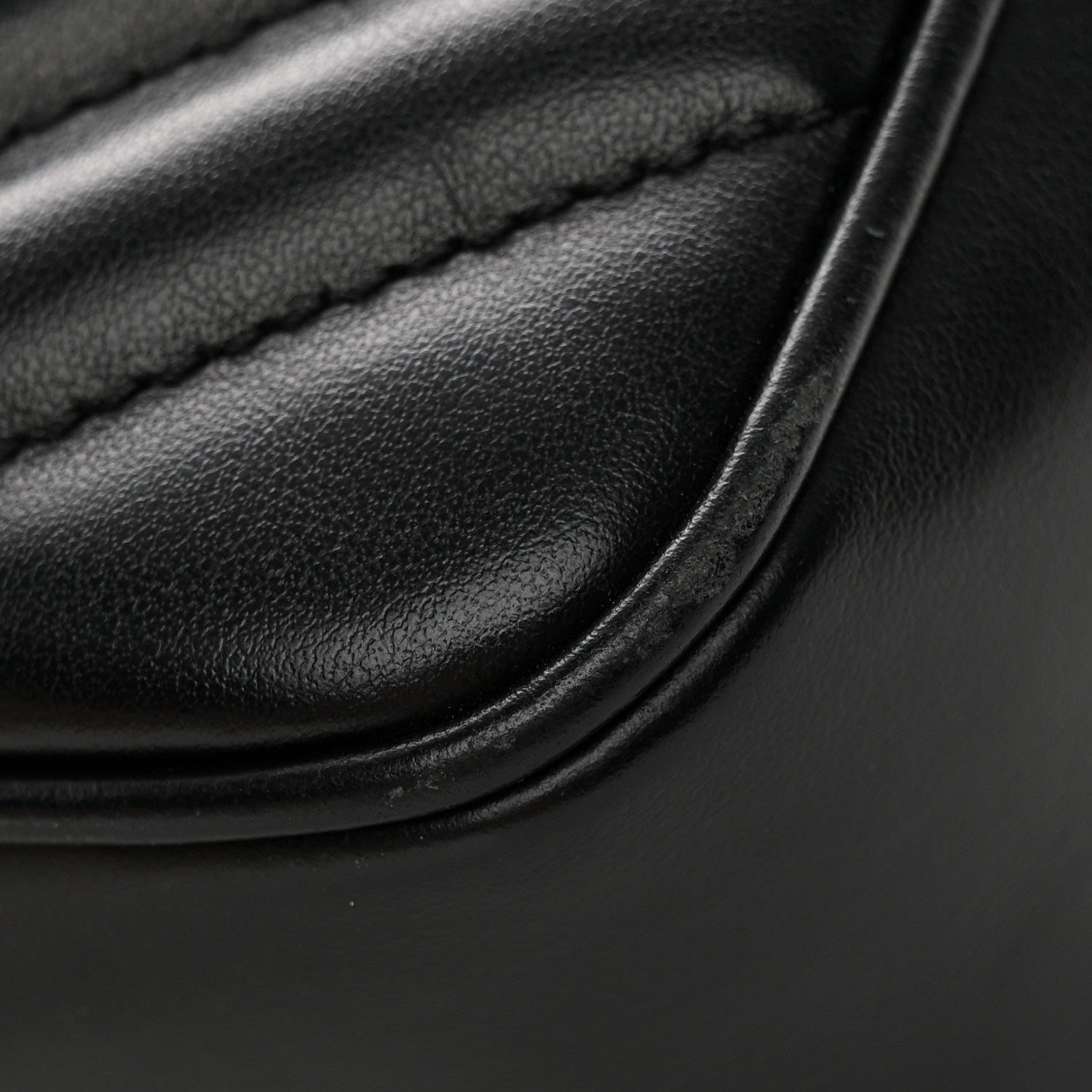 Calfskin Matelasse Monogram Lou Camera Bag Black