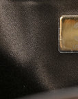Suede Quilted Mini CHNL 25 Handbag Dark Brown