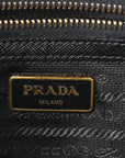 Saffiano Small Galleria Double Zip Tote Black