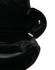 Padded Velvet Mini Bag Black