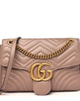 Calfskin Matelasse Medium GG Marmont Shoulder Bag Porcelain Rose
