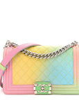 Caviar Quilted Medium Cuba Rainbow Boy Flap Multicolor