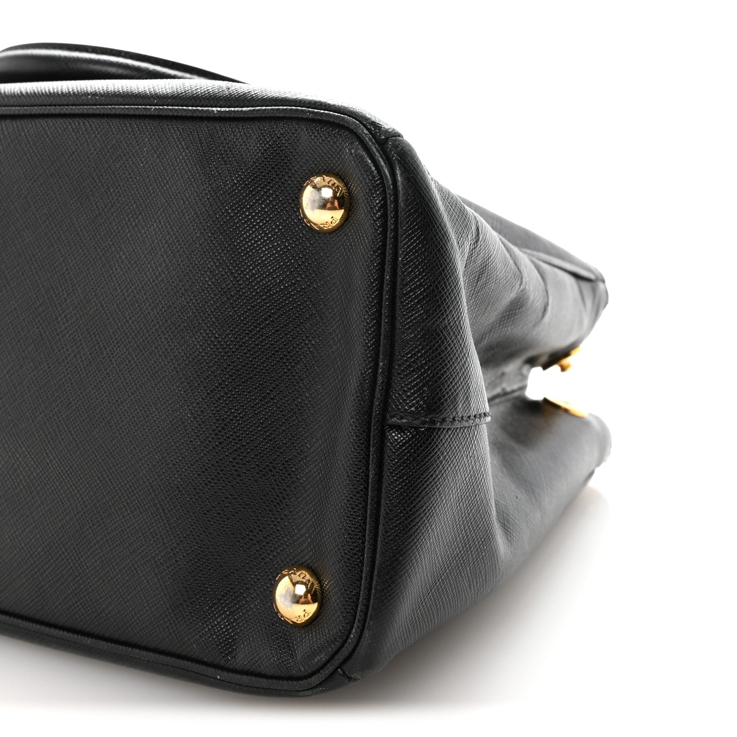 Saffiano Lux Small Galleria Double Zip Tote Black