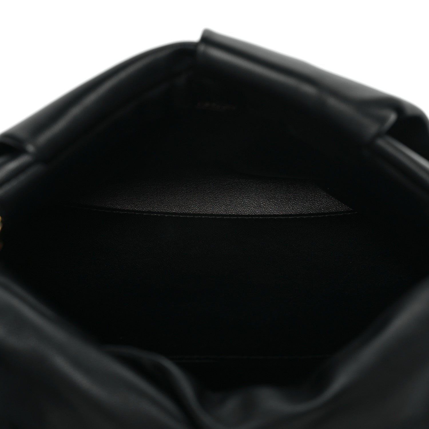 Lambskin Rose Clutch Black