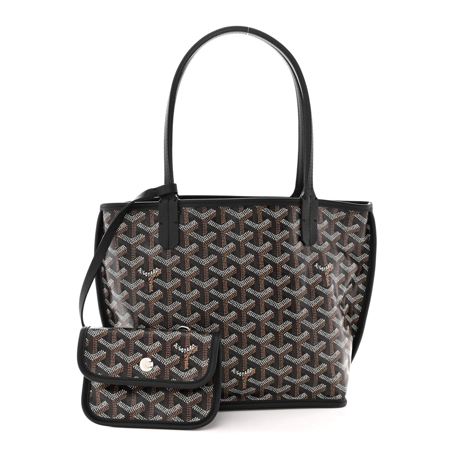 Goyardine Reversible Mini Anjou Black