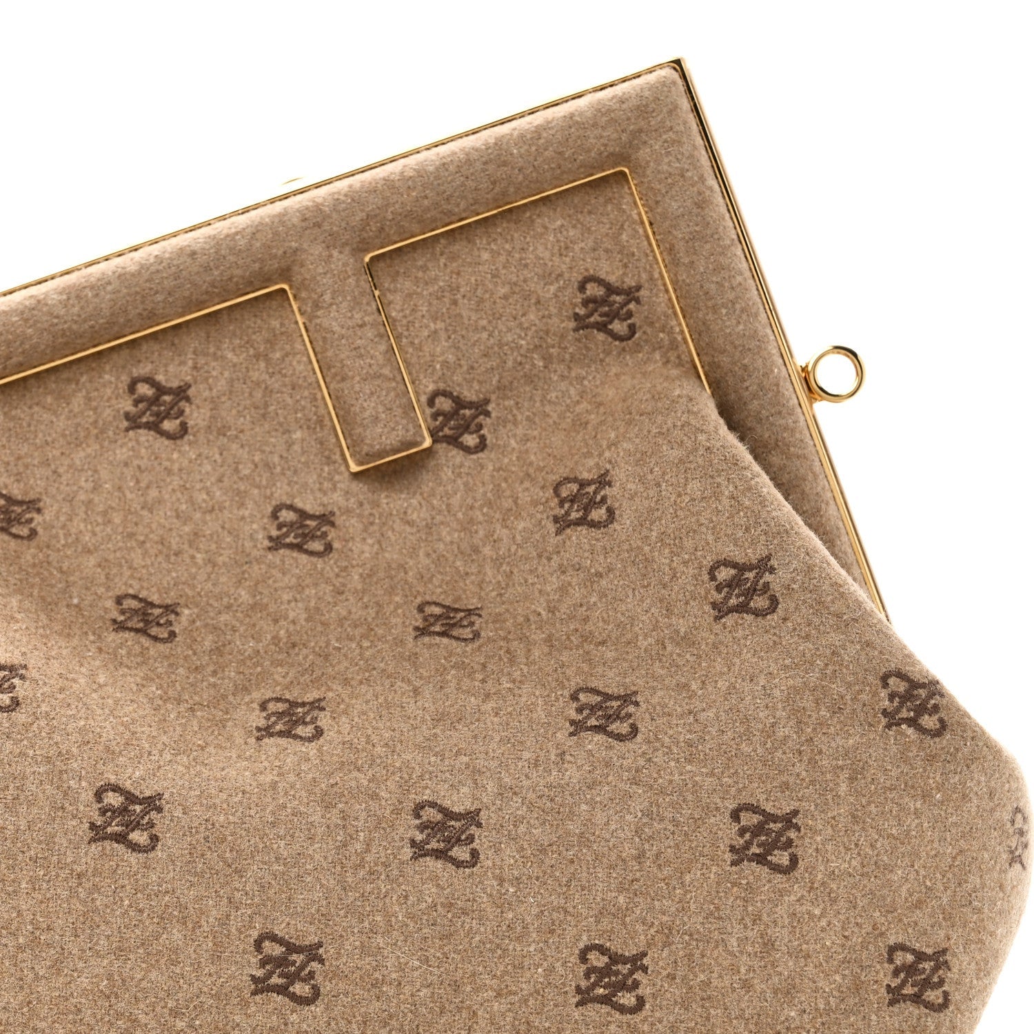 Flannel Karligraphy Embroidered Medium FNDI First Camel