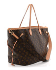 Monogram Stamped Inside Out Neverfull Bandouliere GM Beige