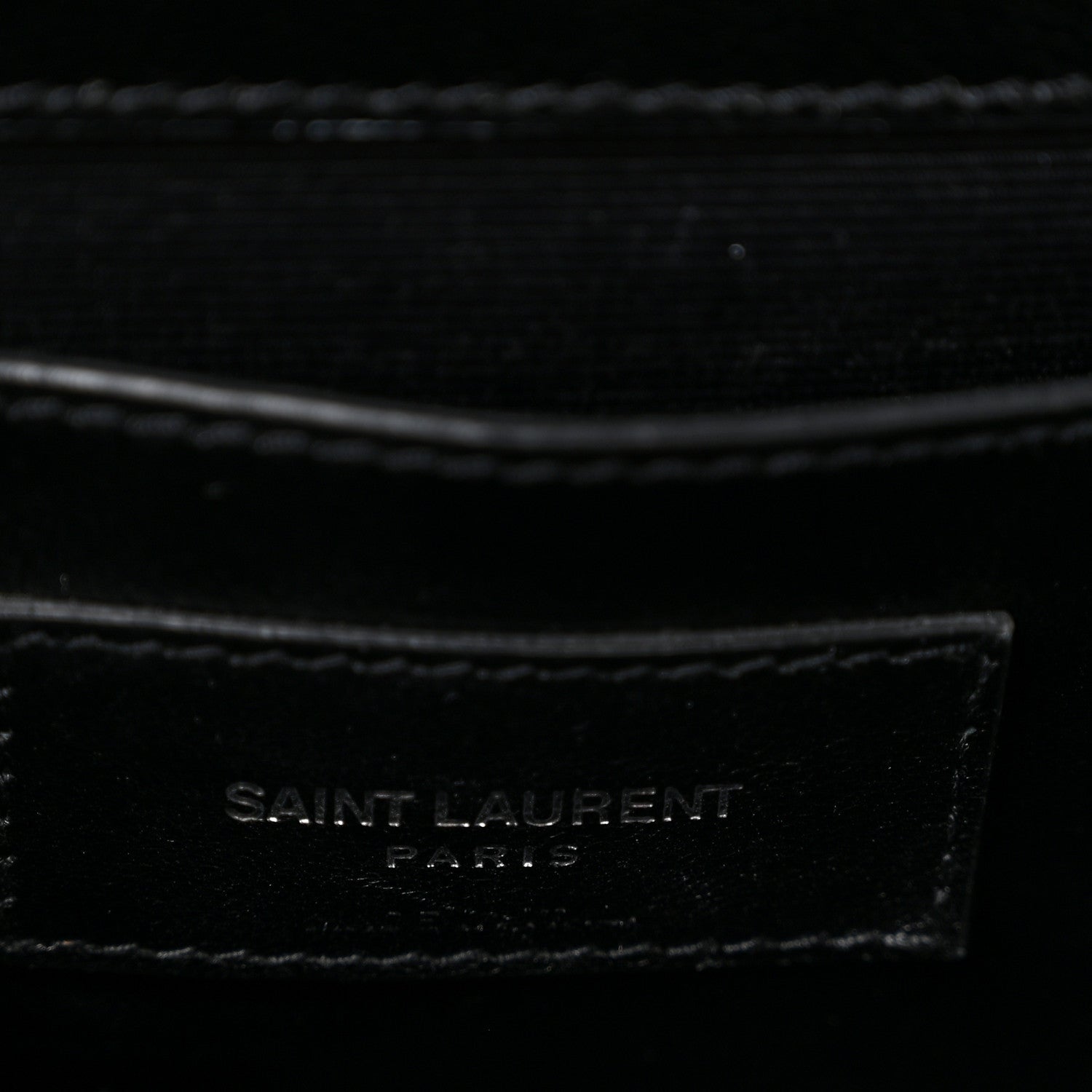 Grain De Poudre Medium Classic Monogram Kate Satchel Black White
