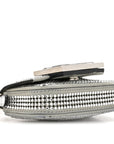 Nubuck Crystal Catalan Mirror Nano Maxi Buckle Baguette Charm Pietra Argento