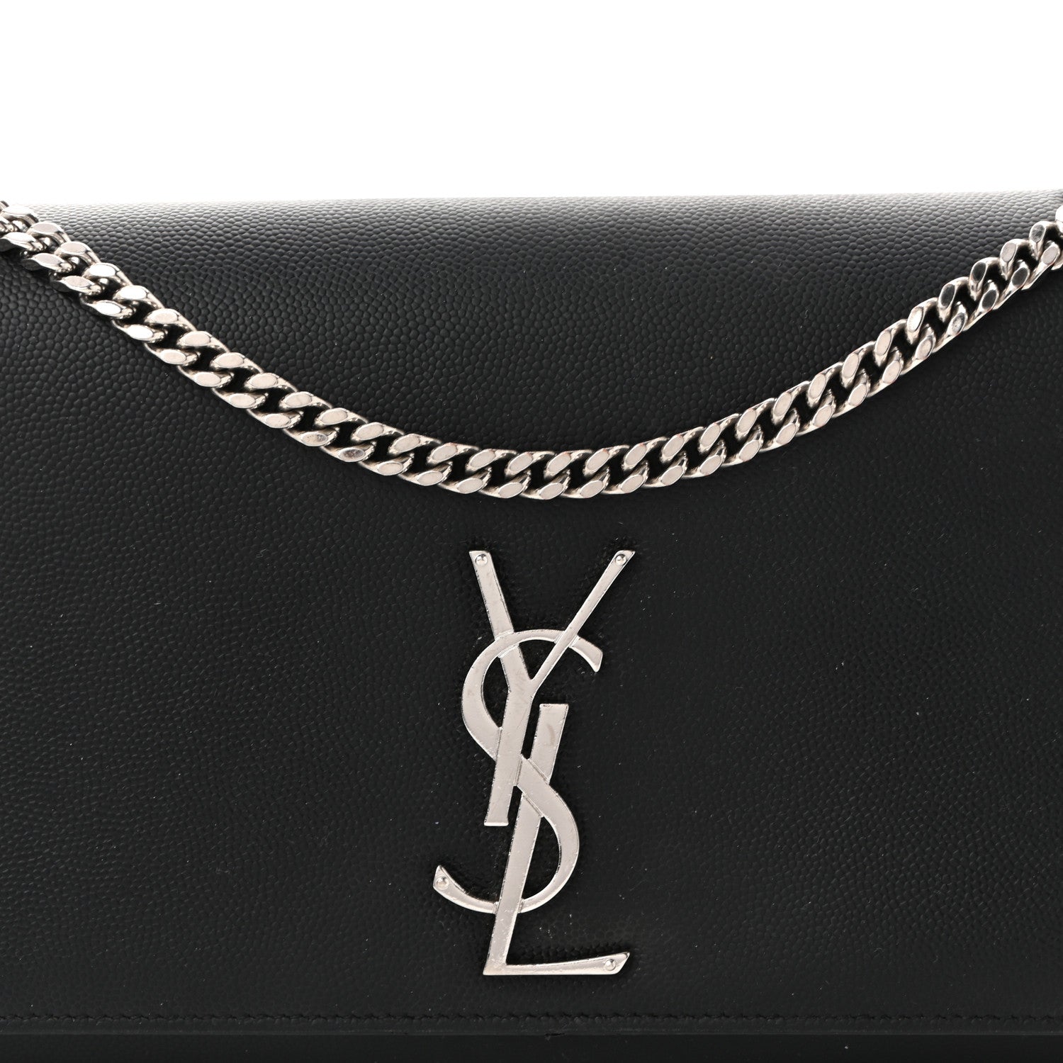 Grain De Poudre Medium Classic Monogram Kate Satchel Black