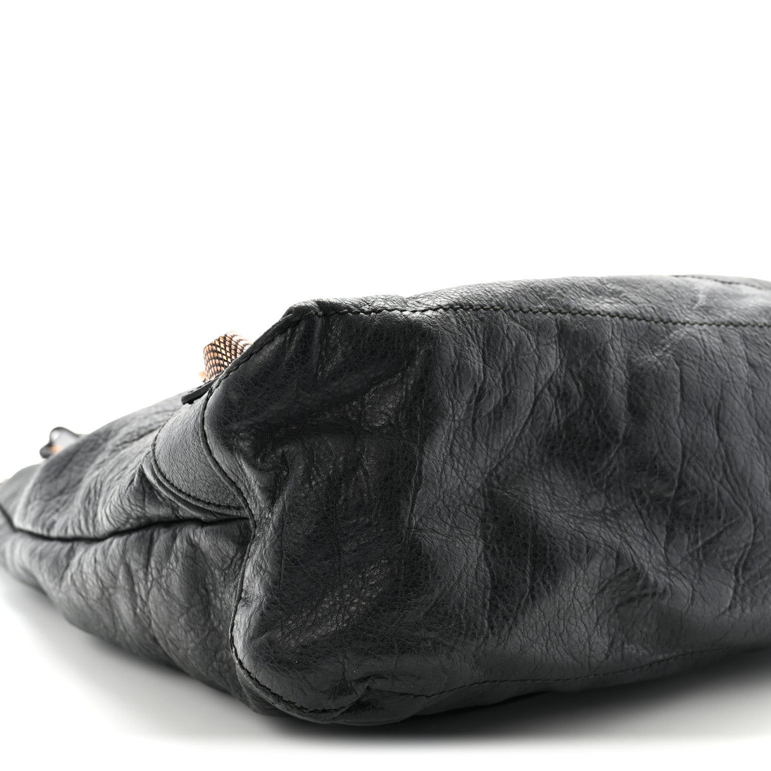 Agneau Giant 21 Rose Gold Hardware Day Hobo Black