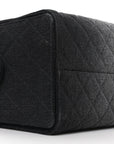 Washed Denim Quilted Medium CHNL 25 Handbag Black