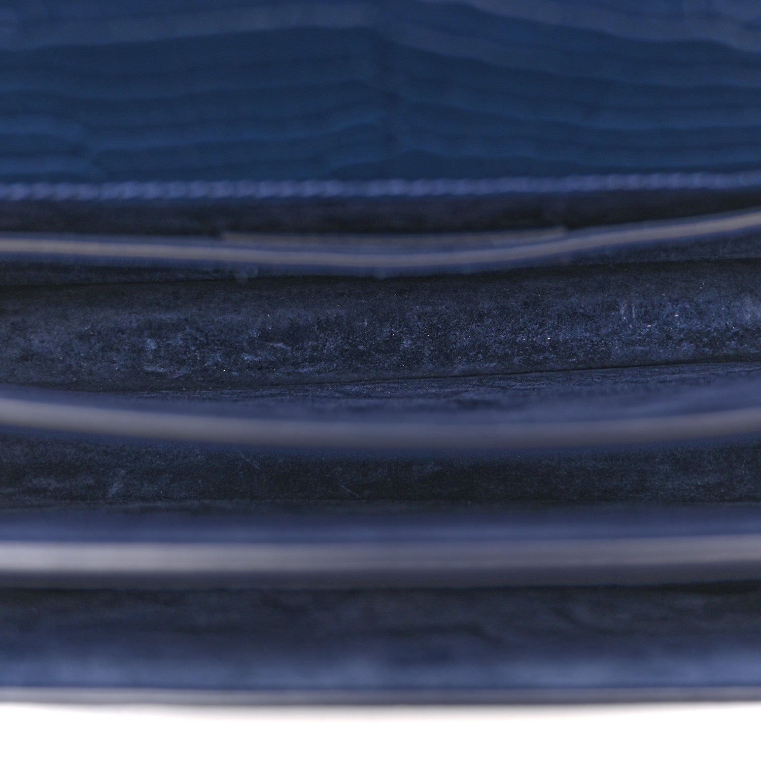 Calfskin Crocodile Embossed Medium Monogram Sunset Navy