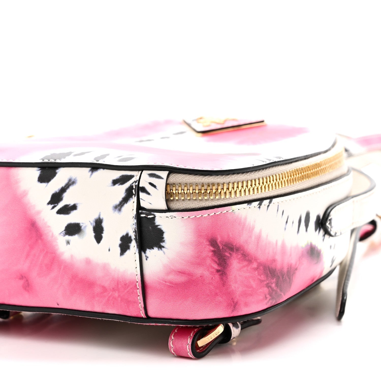 City Calfskin Tie Dye Print Mini Odette Backpack White Pink Black