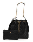 Caviar Quilted Medium CHNL 25 Handbag Black