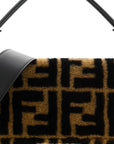 Shearling Vitello Dolce Macro FF 1974 Baguette Tobacco Black