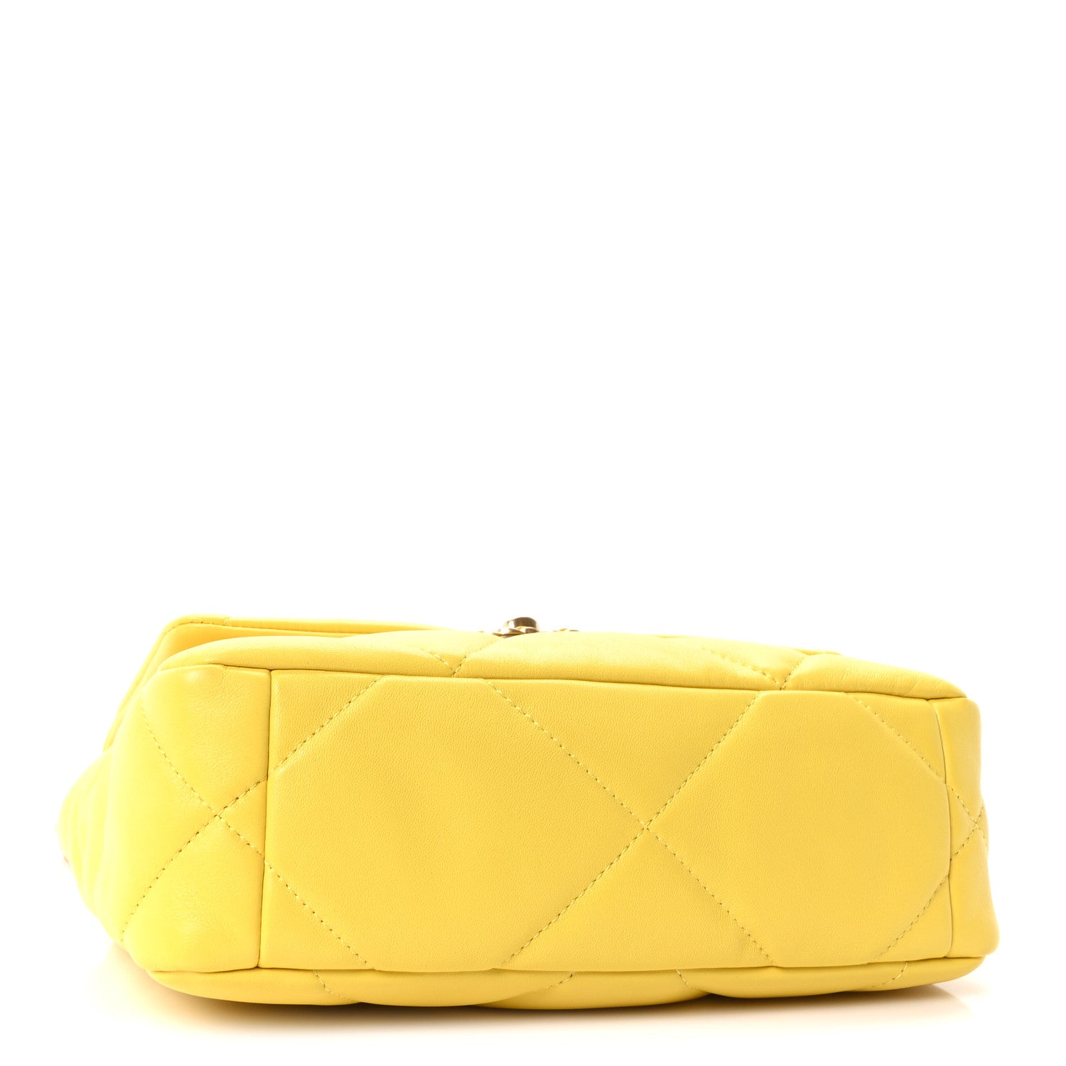 Lambskin Quilted Medium CHNL 19 Flap Yellow