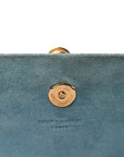 Smooth Calfskin Small Classic Monogram Kate Tassel Satchel Turquoise
