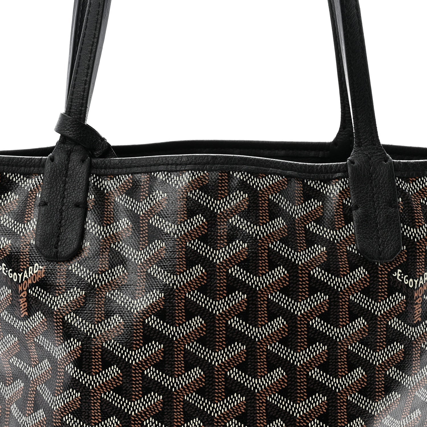 Goyardine Reversible Mini Anjou Black