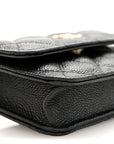 Caviar Quilted Belt Bag Black